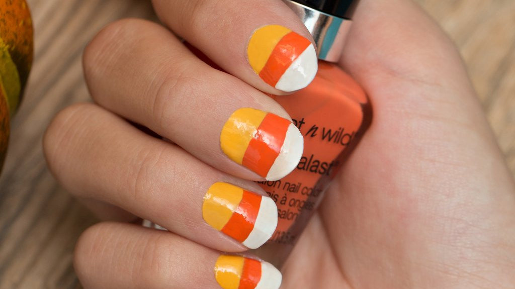 Halloween How-To: Candy Corn Nails