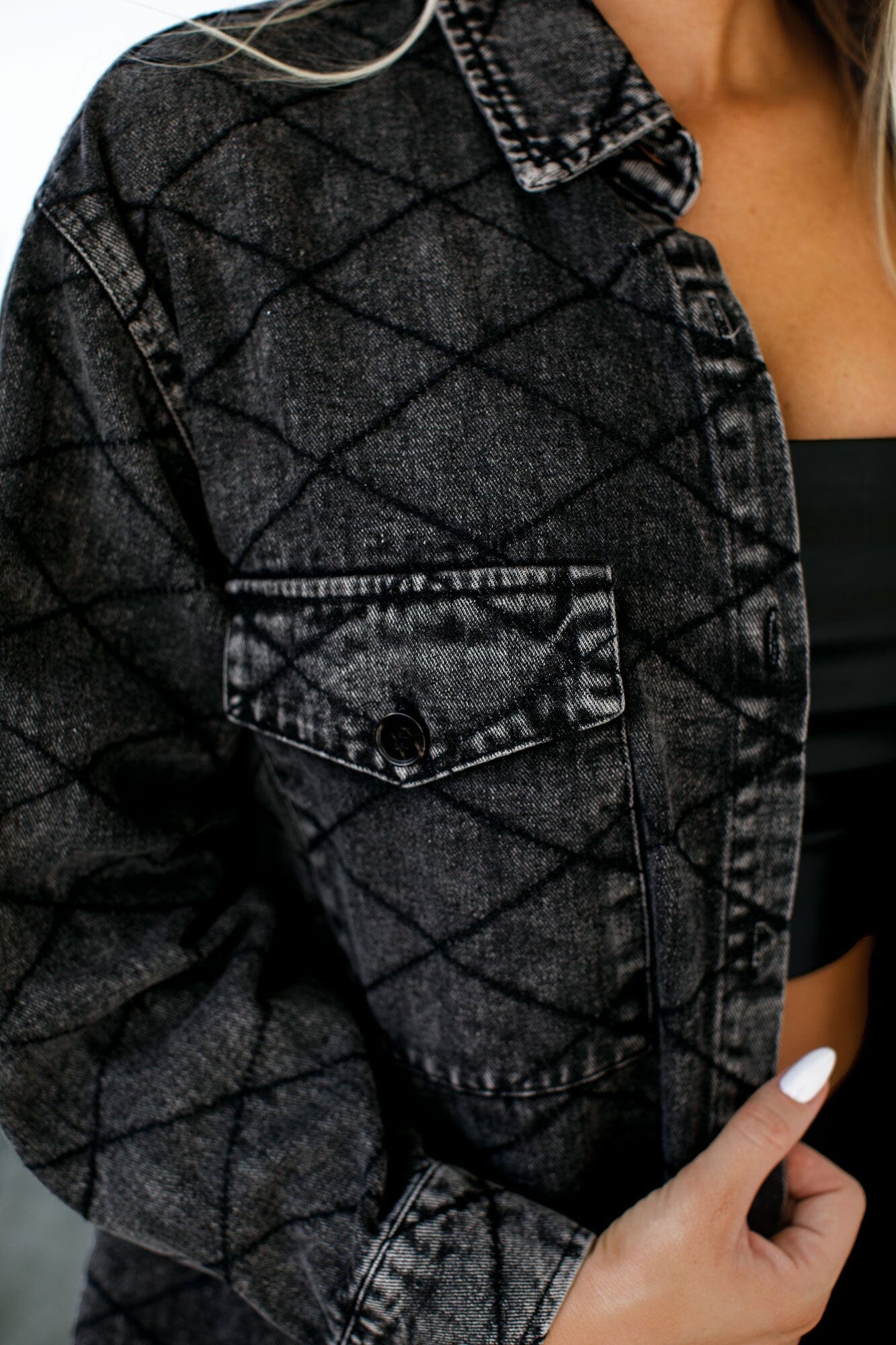 Black Denim Shacket