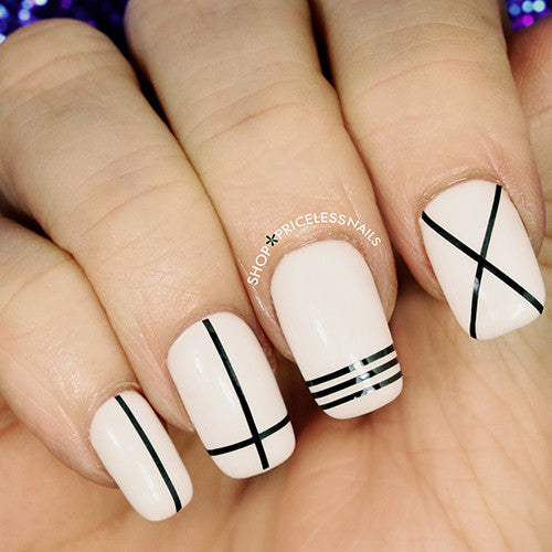 Mani Monday: Black, White & Nude