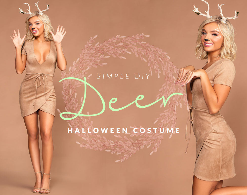 Simple DIY Deer Halloween Costume & Makeup!