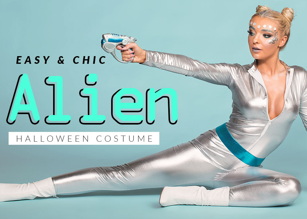 Easy & Chic Alien Halloween Costume + Makeup