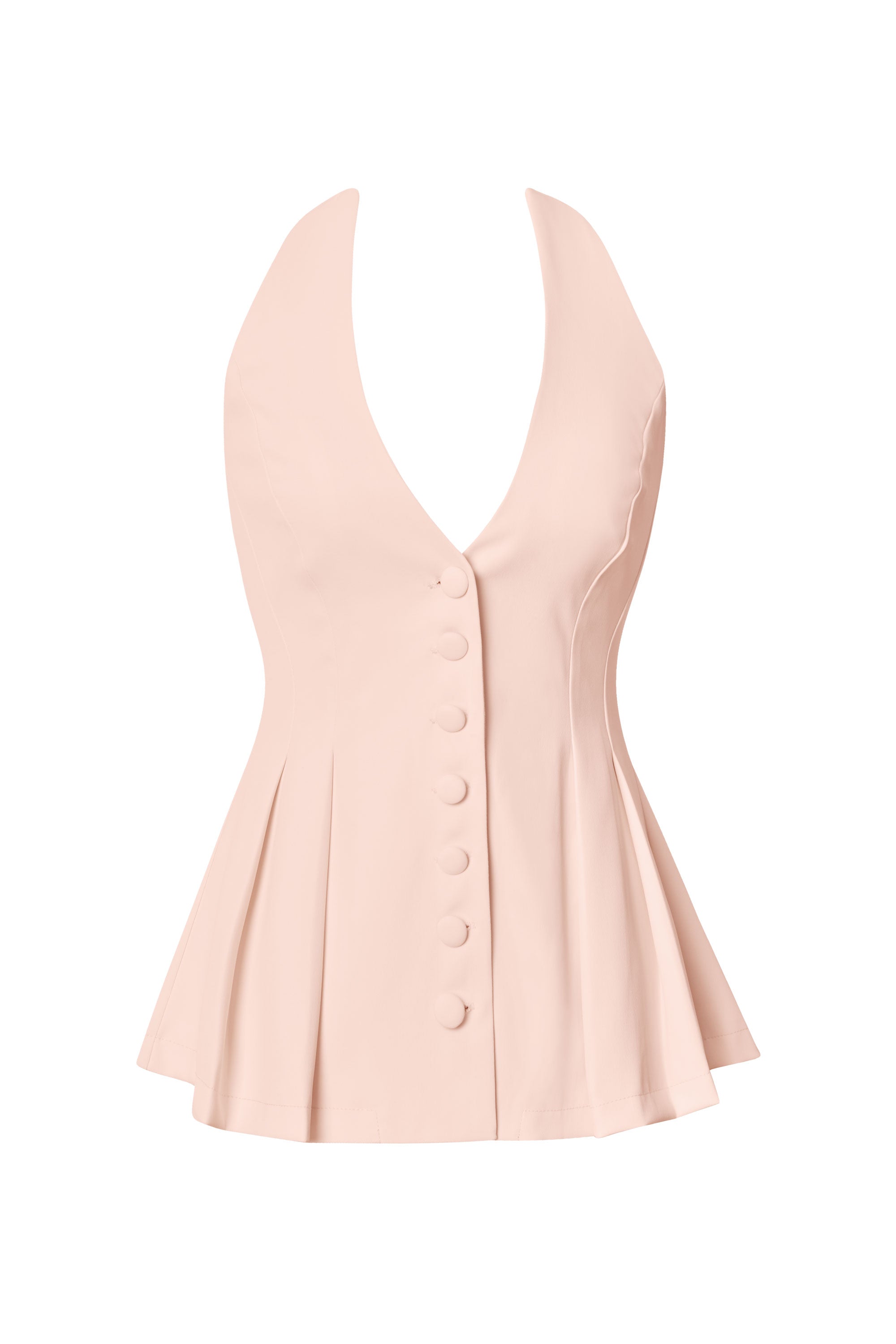 Abigail Pink Peplum Vest Top by Priceless