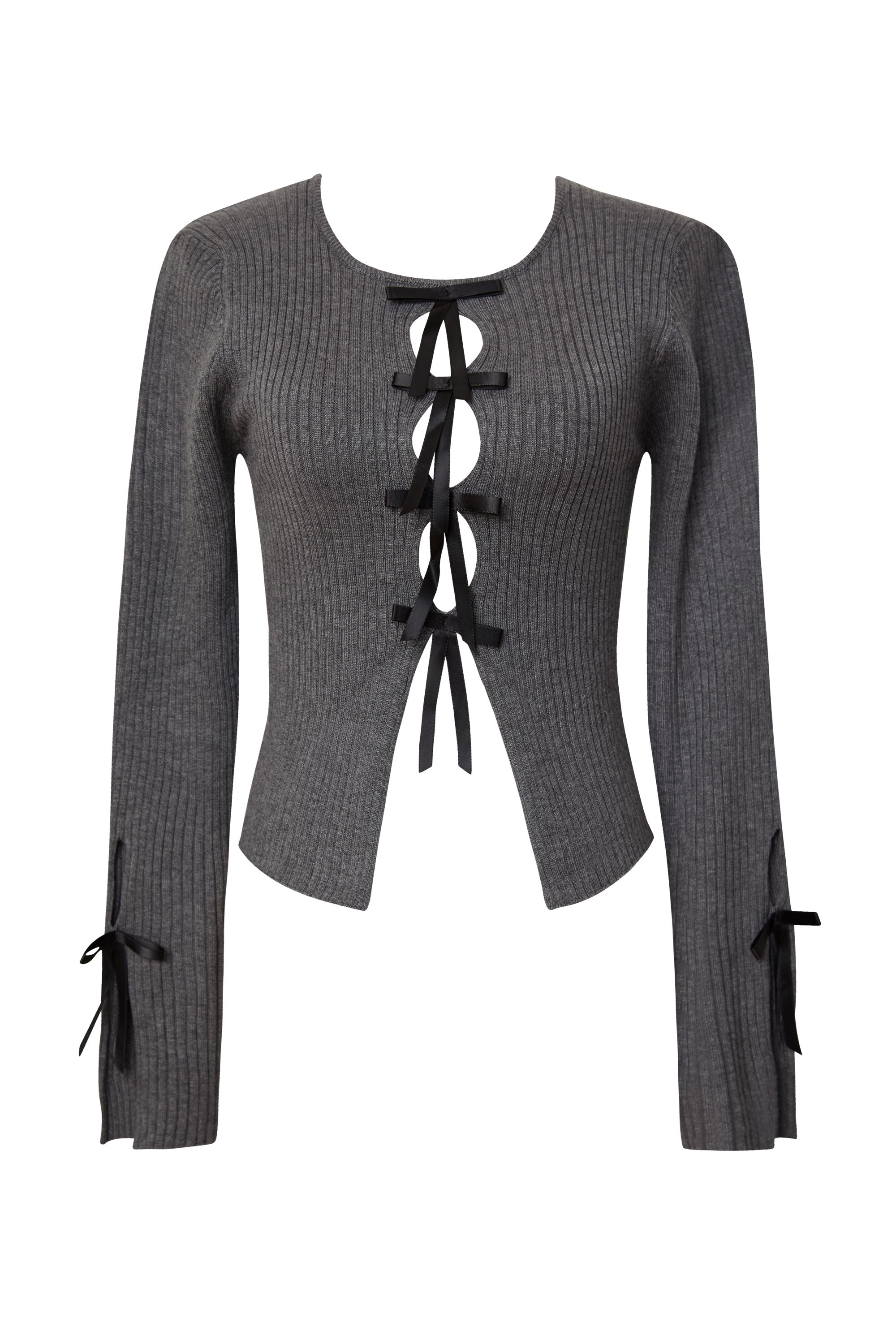Aisling Grey Ribbon Sweater by Priceless