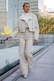 Cream Moto Jacket