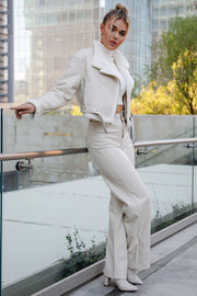 Cream Moto Jacket