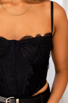 Black Lace Corset Top