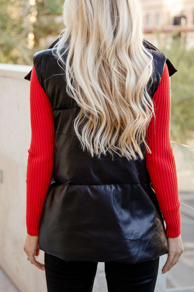 Black Pleather Vest