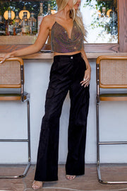 Brooke Rhinestone Halter Top