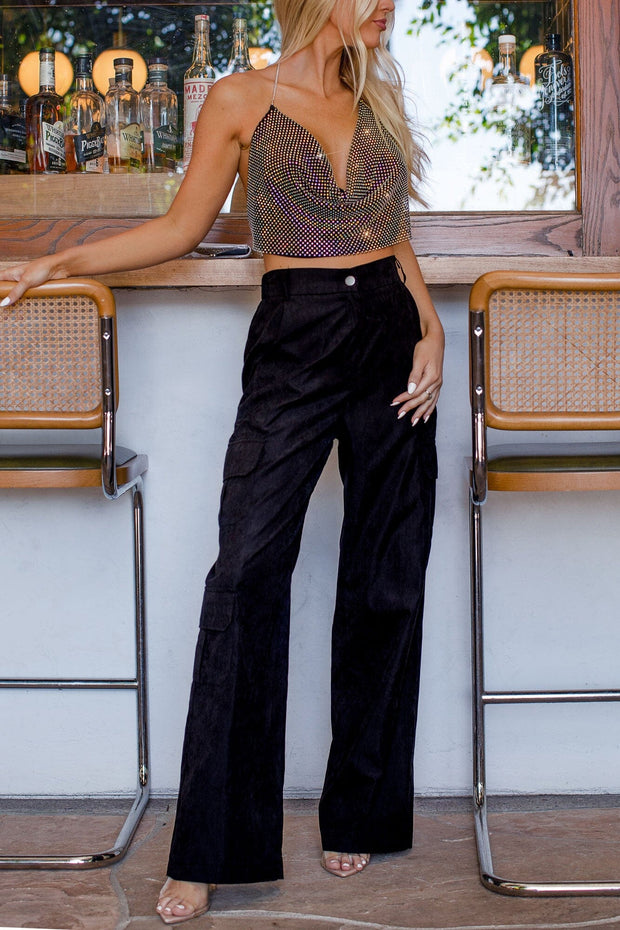 Brooke Rhinestone Halter Top