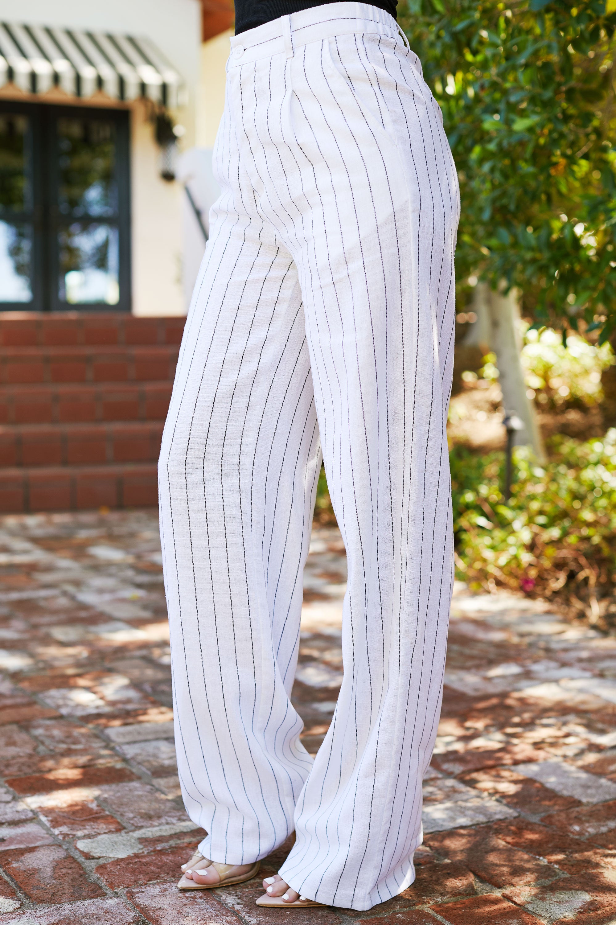 White Striped Pants
