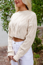Cream Cable Knit Sweater
