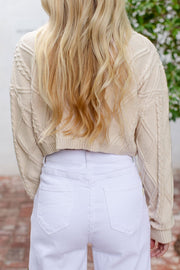 Cream Cable Knit Sweater
