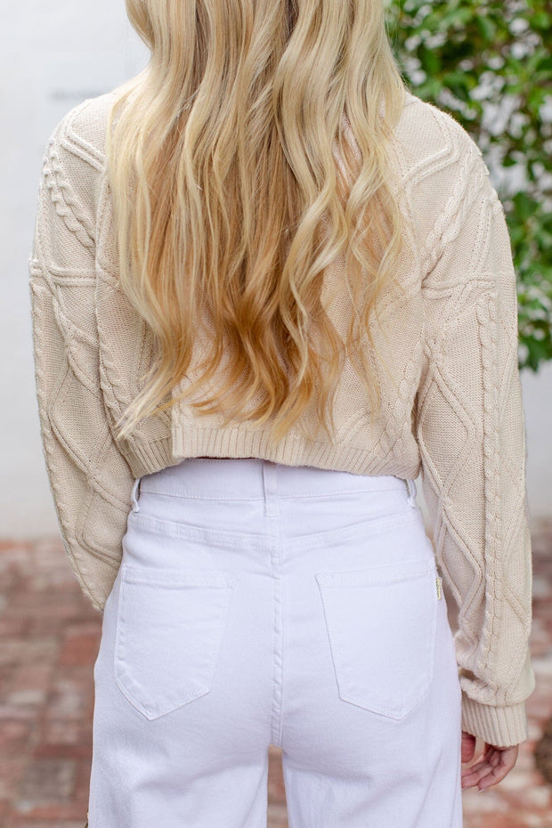 Cream Cable Knit Sweater