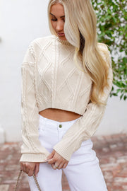 Charlotte Cream Cable Knit Sweater