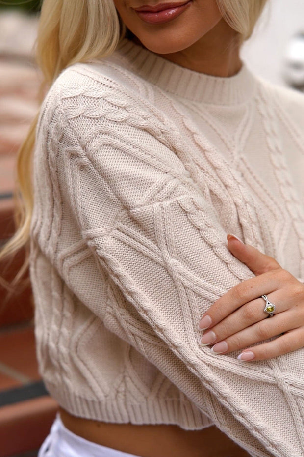 Charlotte Cream Cable Knit Sweater