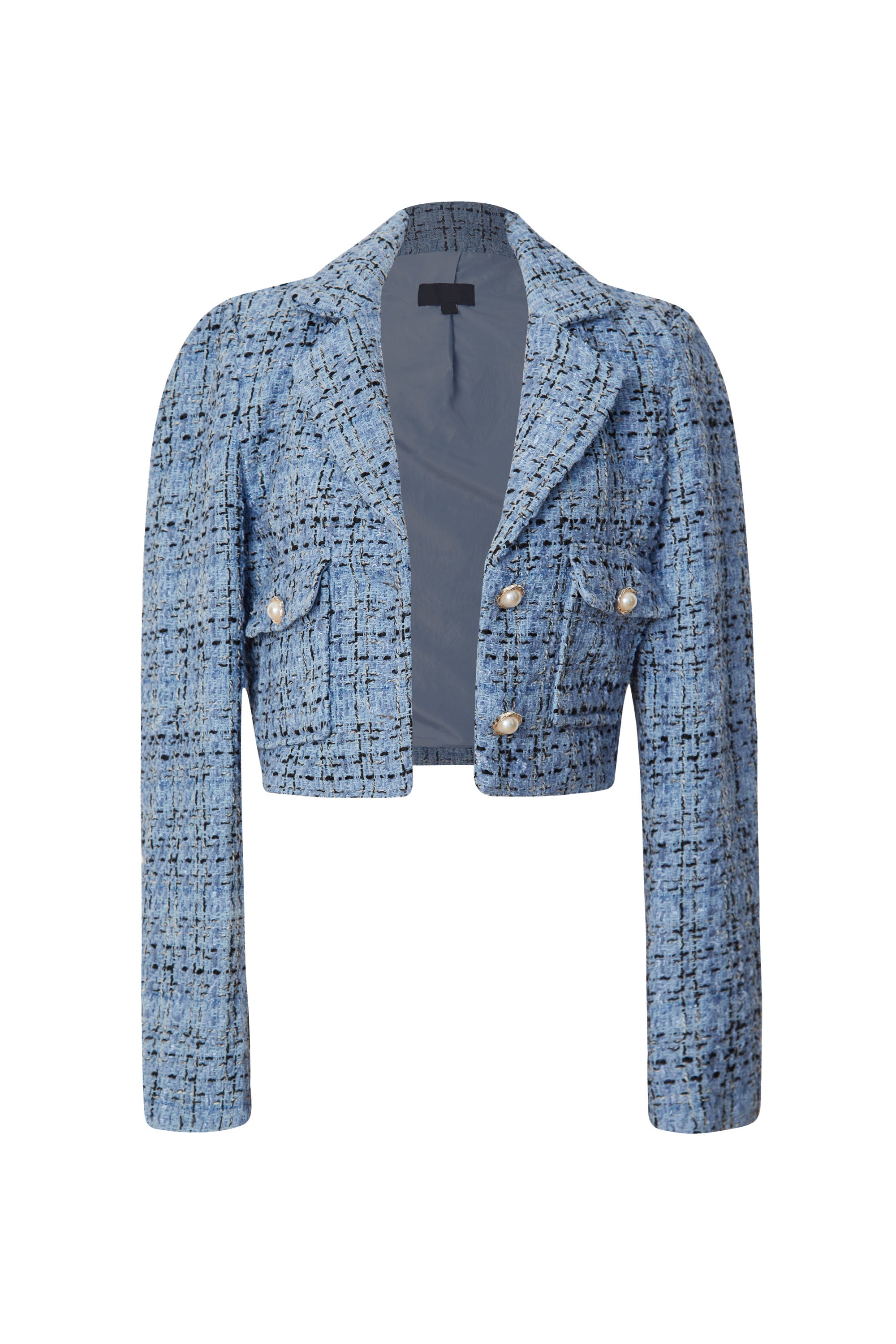 Dionne Blue Tweed Jacket by Priceless