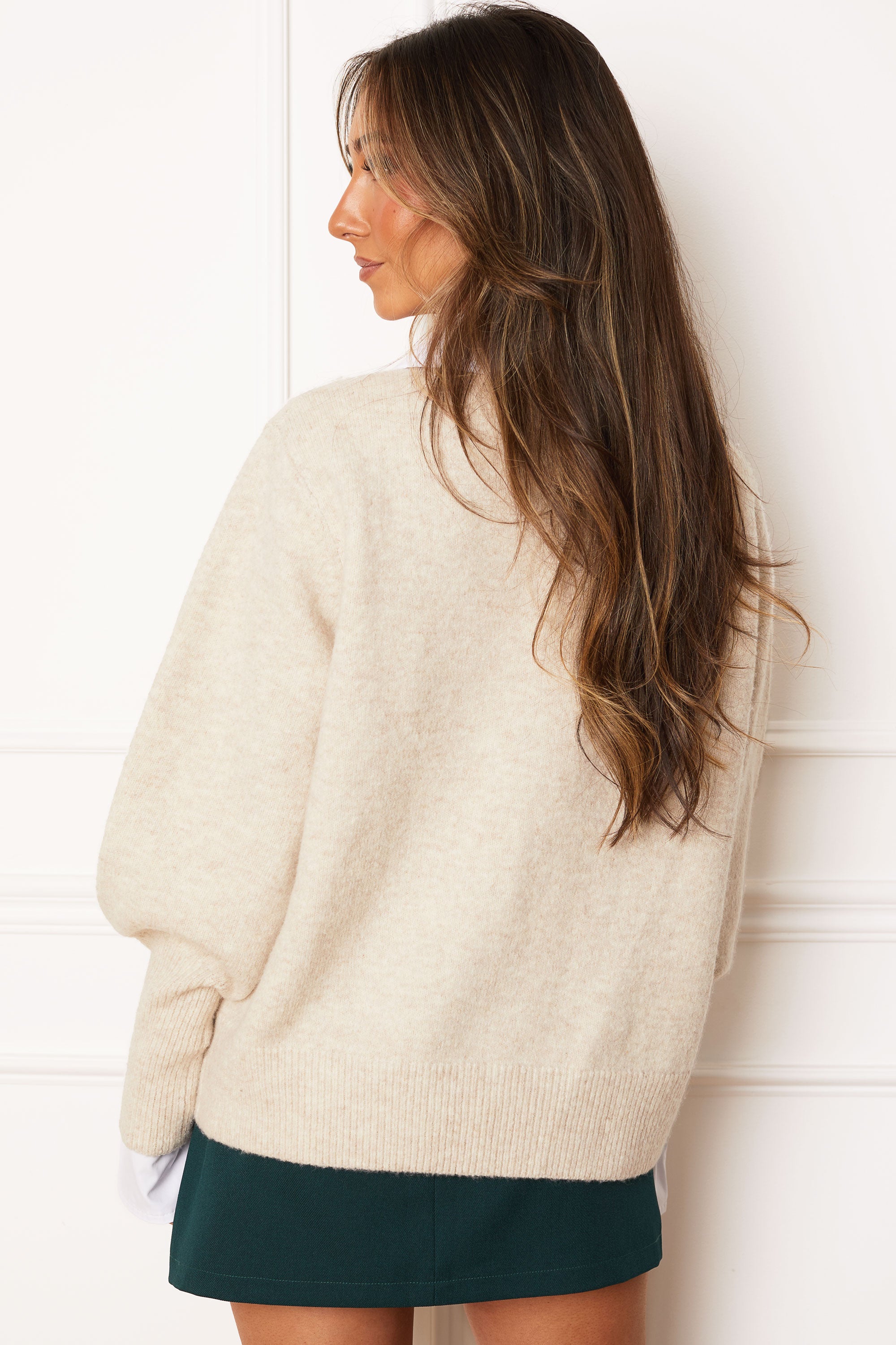 Dora Oatmeal Knit Sweater by Priceless