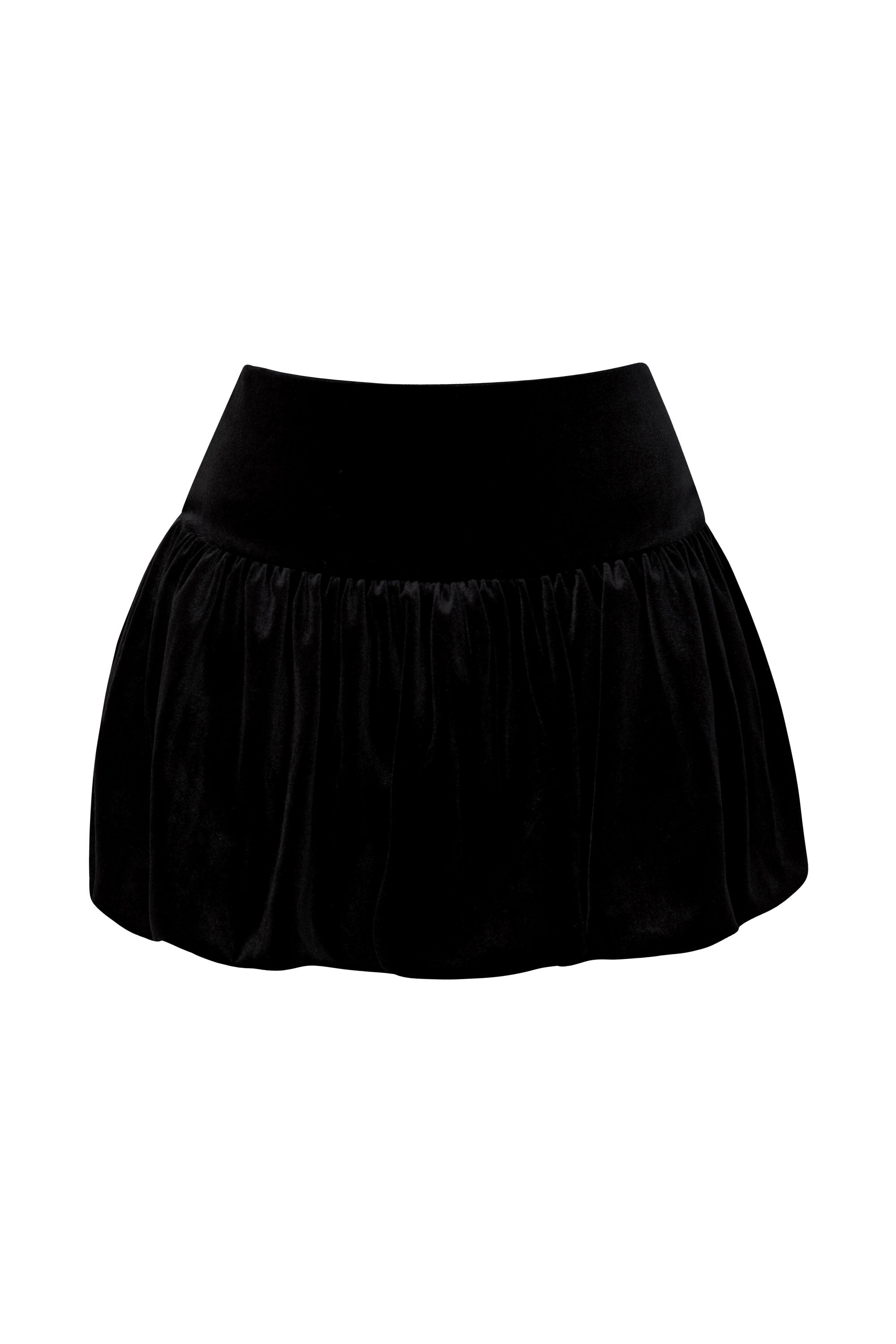 Dorothy Black Velvet Bubble Skort by Priceless