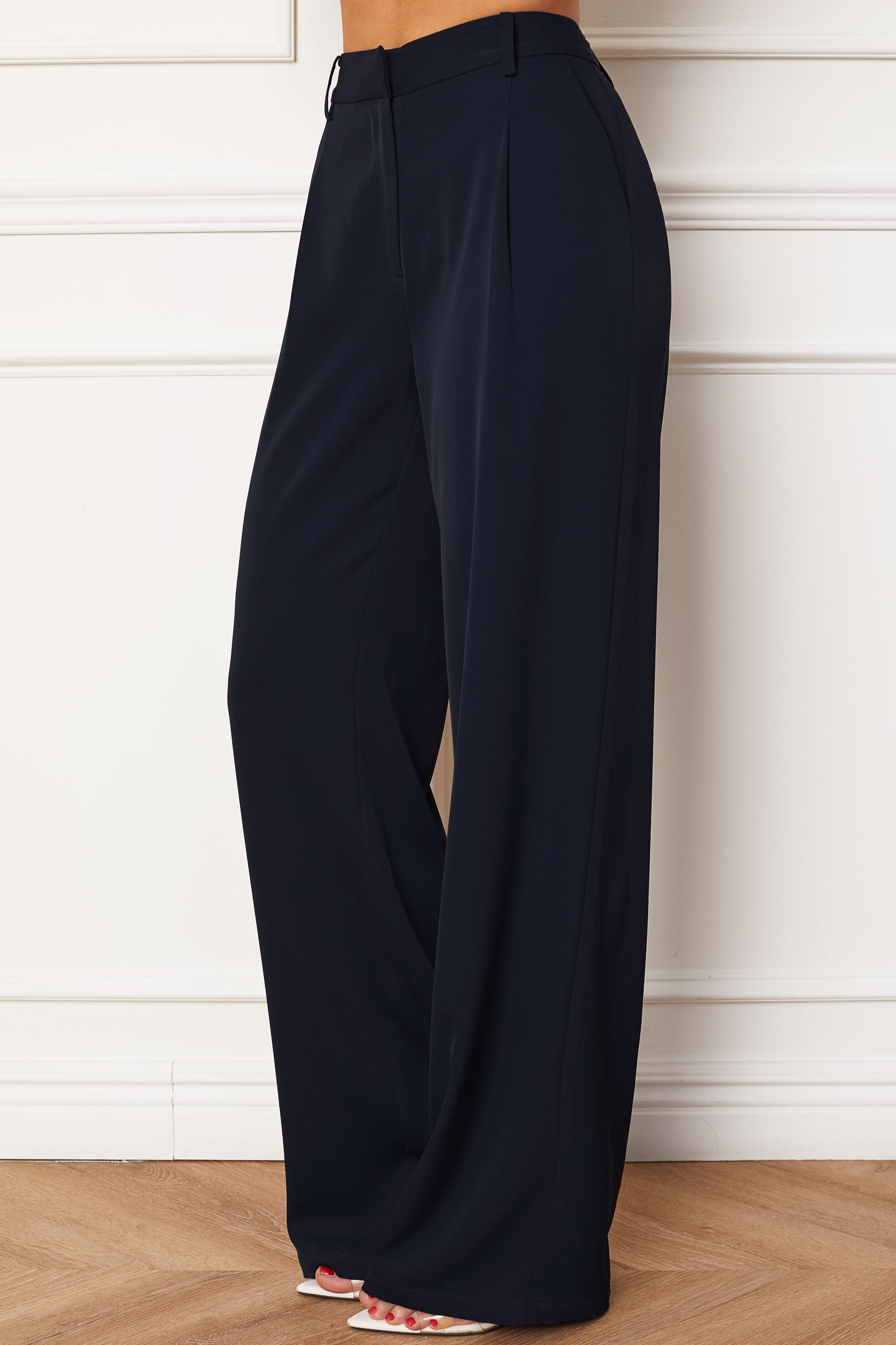 Sara Navy High Rise Pants by Priceless Sara Navy High Rise Pants by Priceless