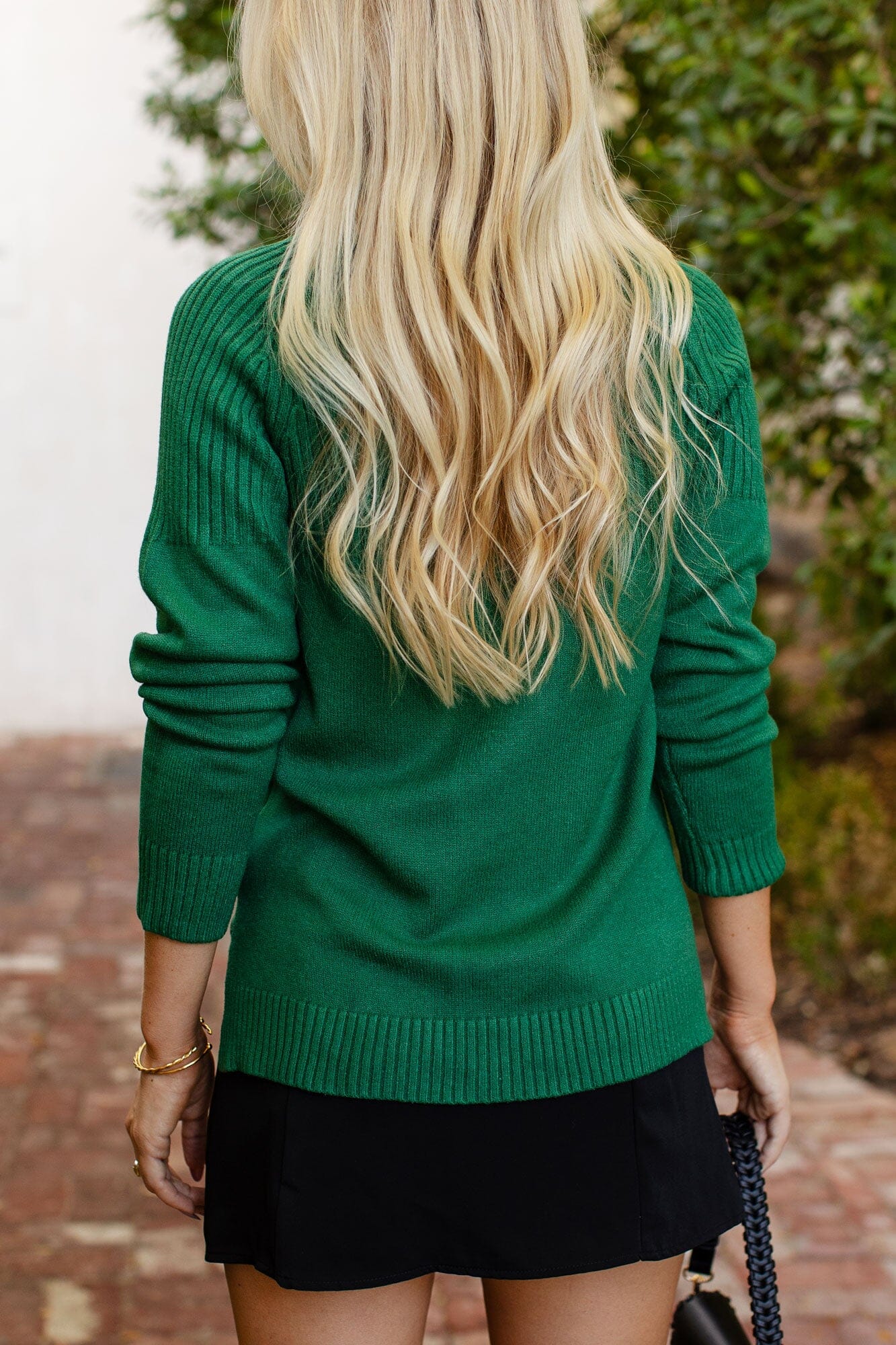 Green Knit Turtleneck Sweater