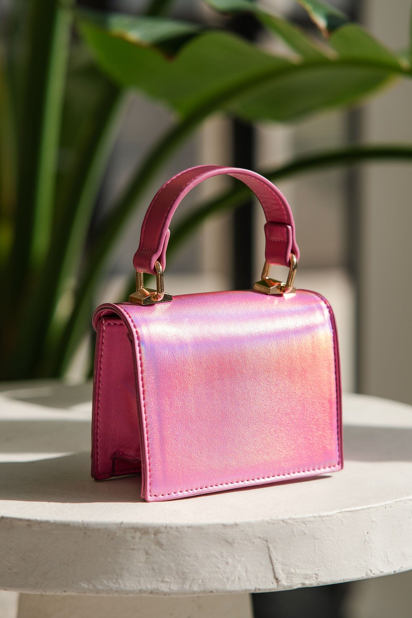 Pink metallic purse Clearance