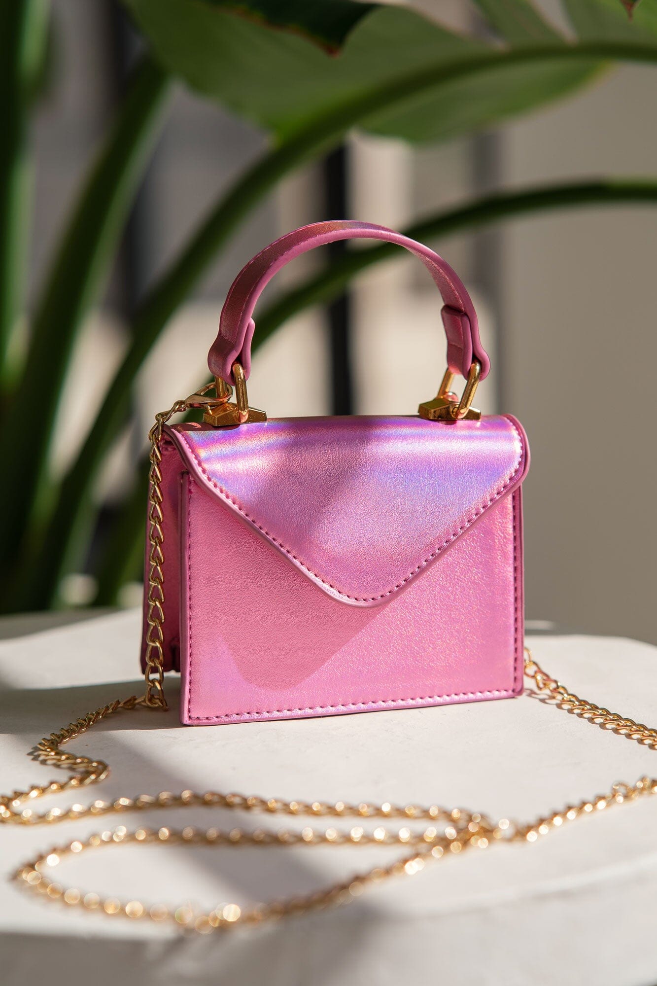 Pink metallic purse Clearance