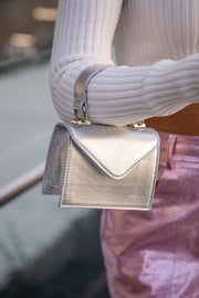 Gianna Silver Metallic Mini Purse