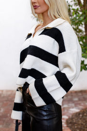 Black and White Stripe Sweater