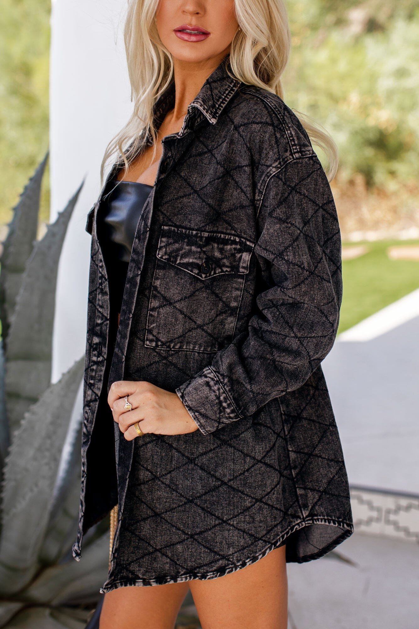 Black Denim Shacket