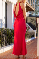 Red Satin Dress