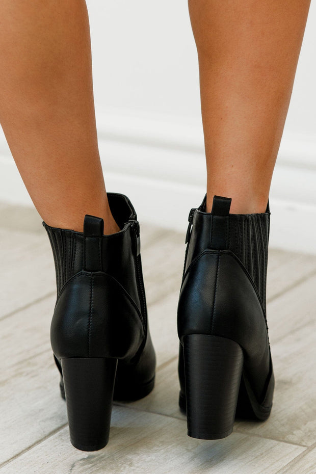 No Time To Waste Black Booties