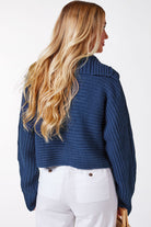 V-Neck Navy Sweater