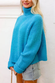 Skyler Blue Turtleneck Sweater