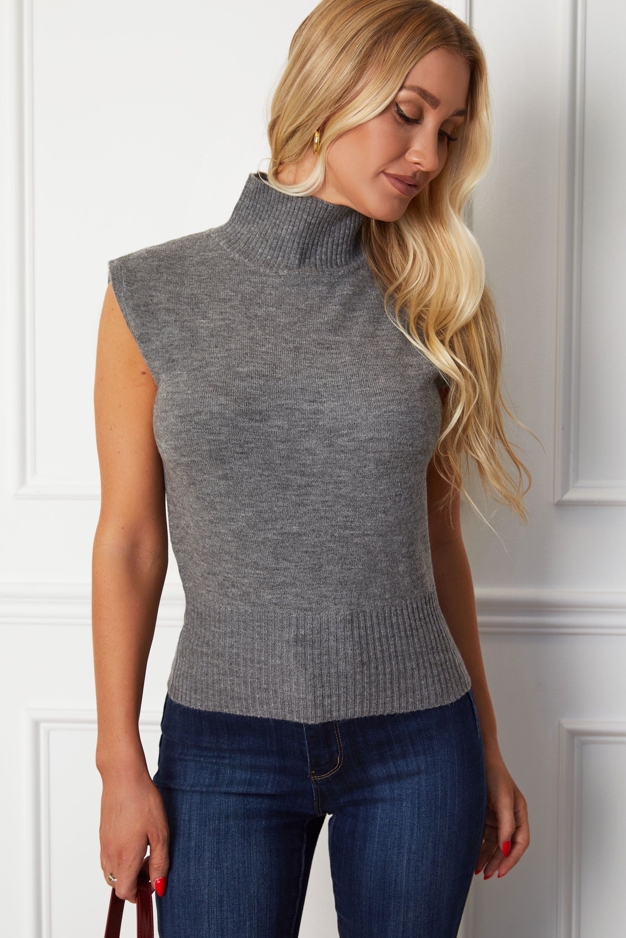 トップス sowell knit melton high-neck vest 6136KYODUaL._UY350_.jpg