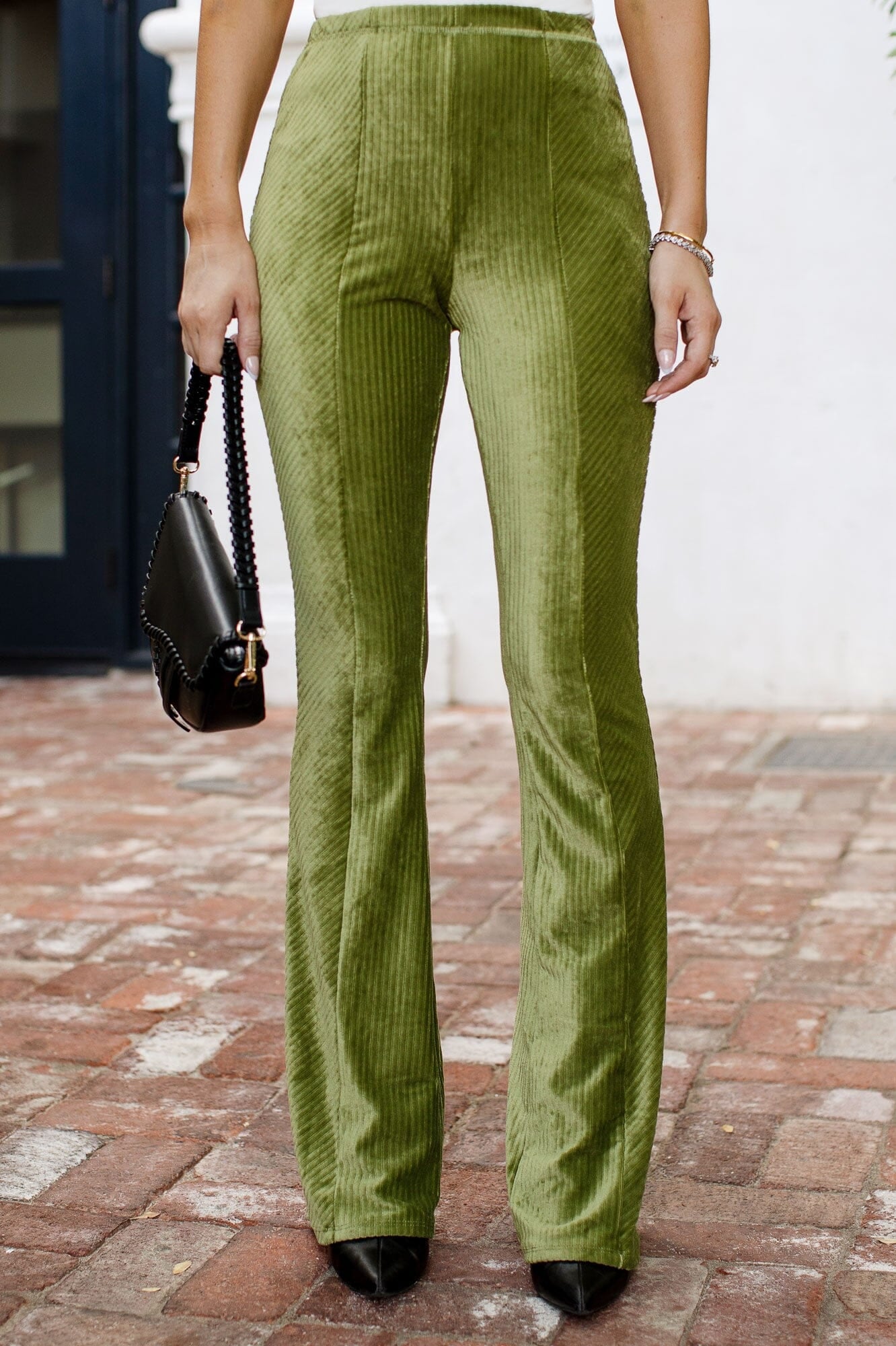 High Waisted Green Pants