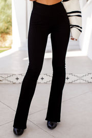 Tiana Black Flare Leggings Pants