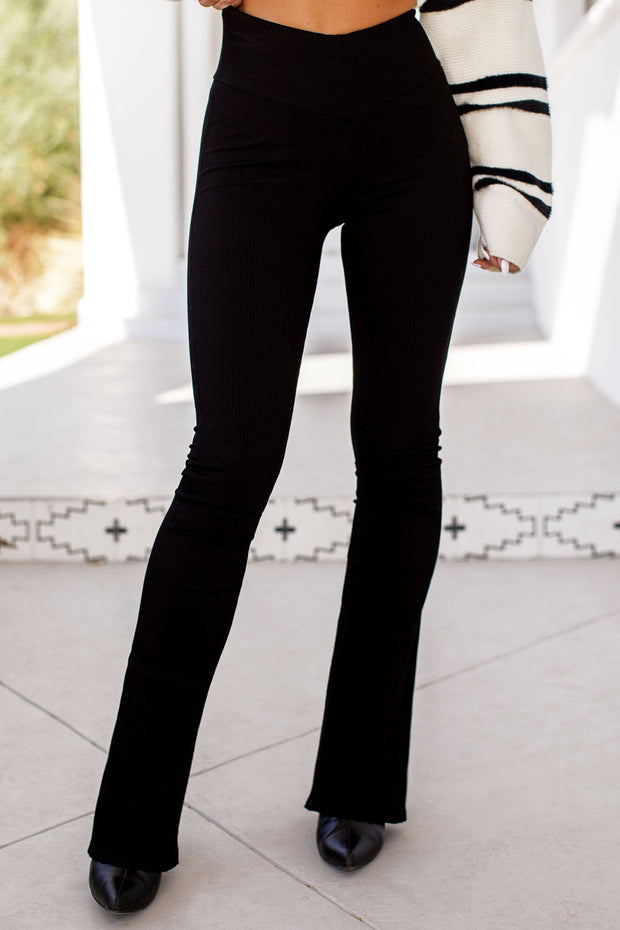 Tiana Black Flare Leggings Pants