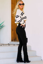 Tiana Black Flare Leggings Pants