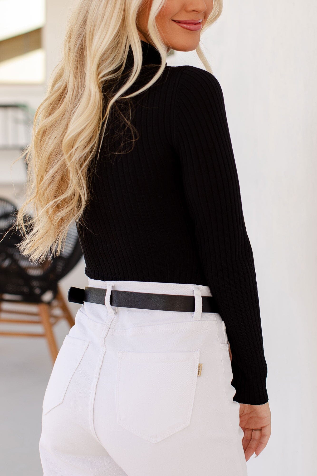 Shop Priceless Too True Black Ribbed Turtleneck Bodysuit