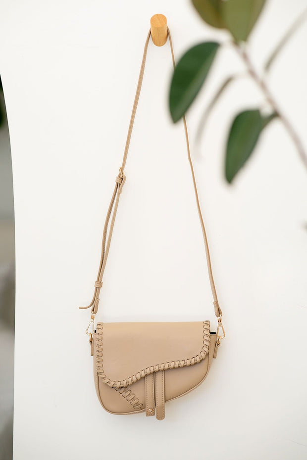 Zenna Sand Asymmetrical Purse