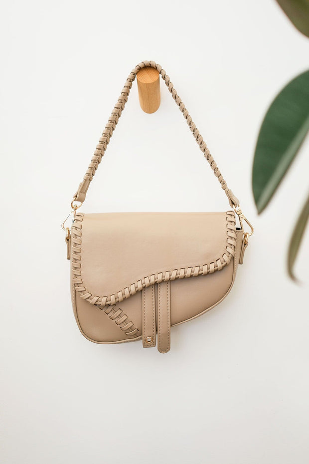 Zenna Sand Asymmetrical Purse