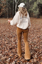 Slater Camel Corduroy Flare Pants