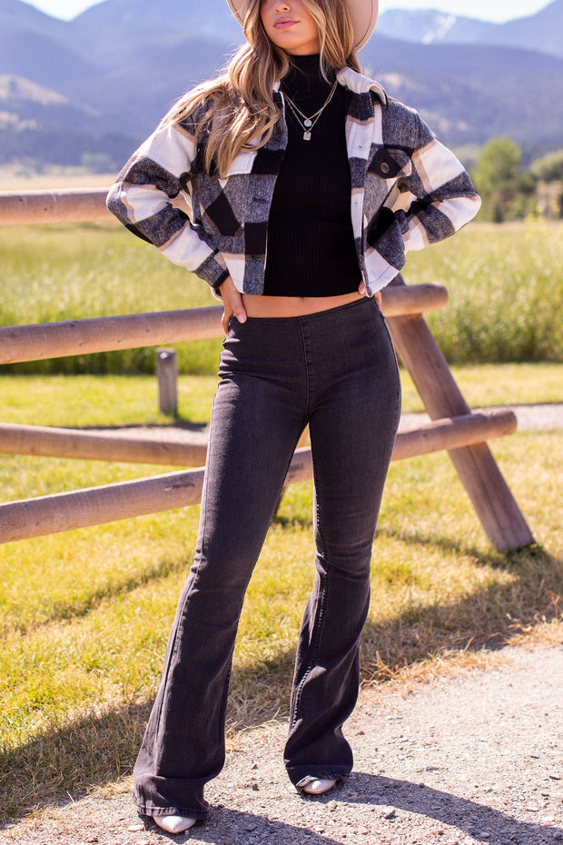 Black Plaid Shacket