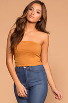 Mustard Tube Crop Top