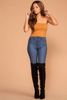 Mustard Tube Crop Top