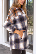 Plaid Navy Shacket