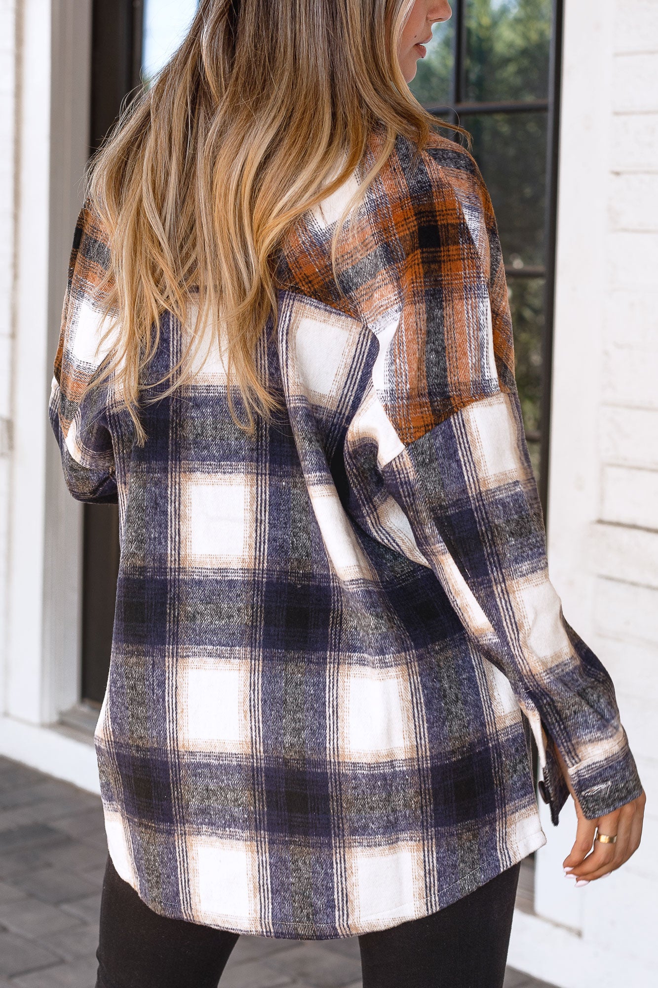 Plaid Navy Shacket