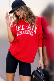 Red Oversized Sweatshirt