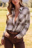 Taupe Plaid Shirt