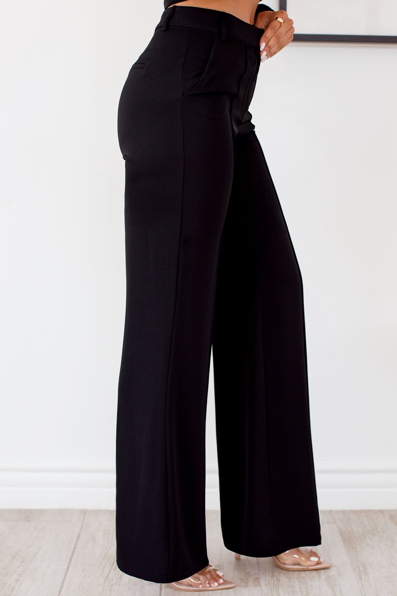  Black Pintuck Pants